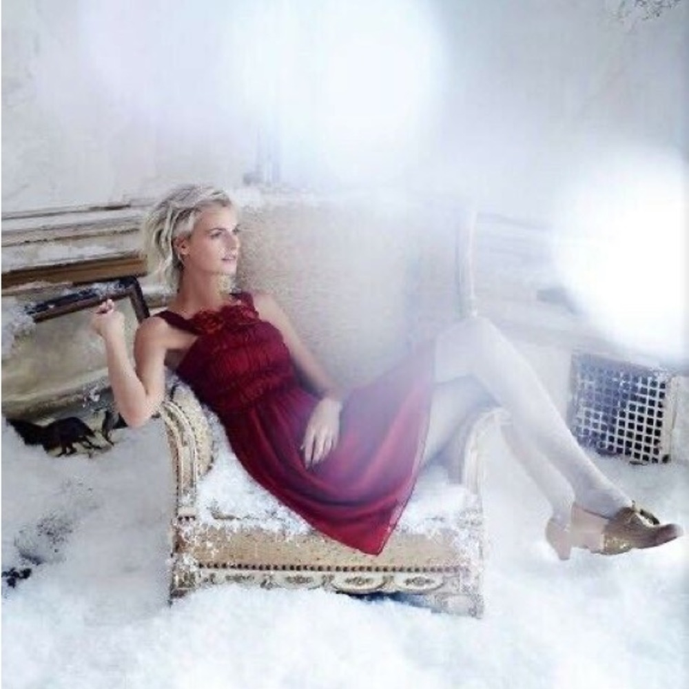Anthropologie Garnet Glow dress